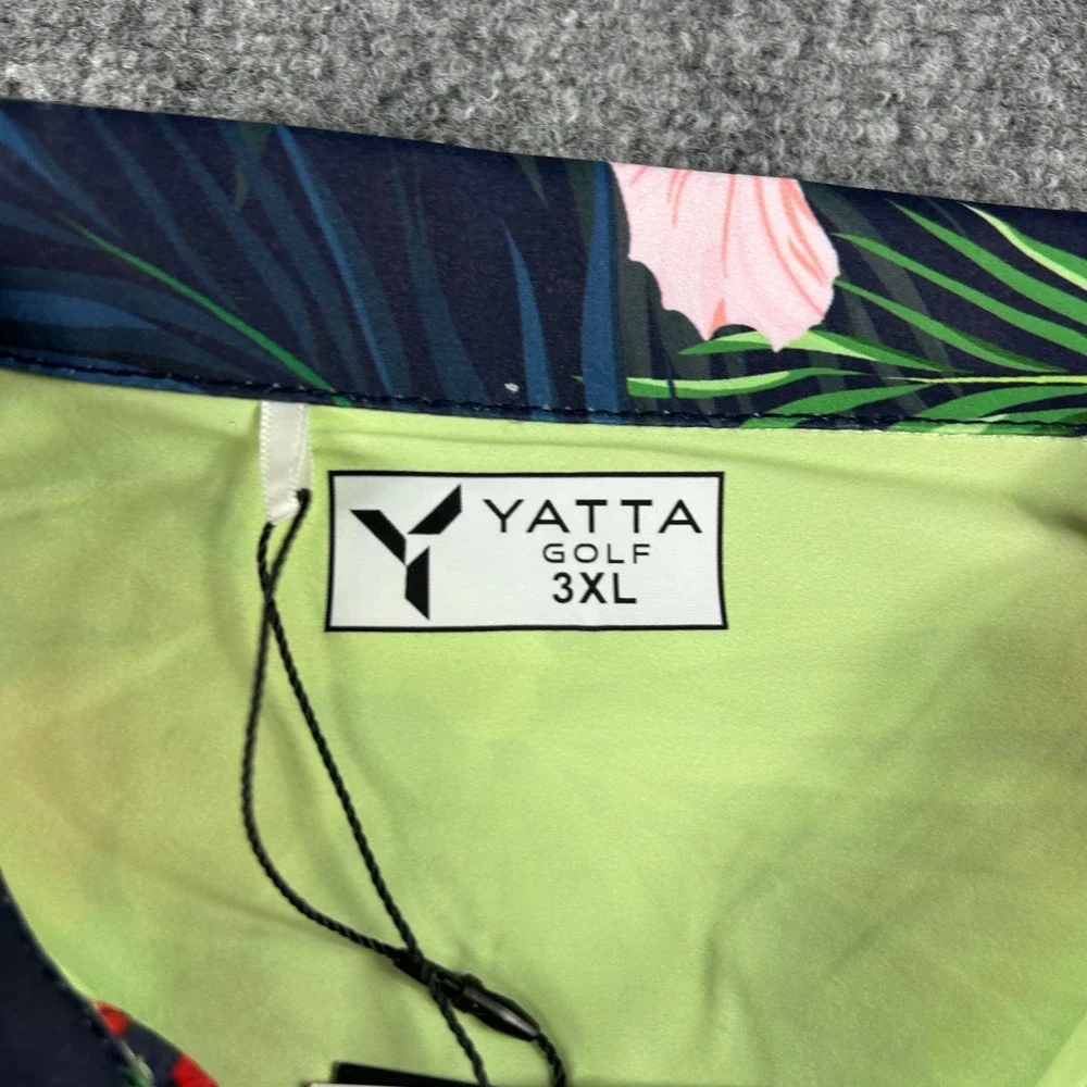Yatta Golf Polo Shirt Womens 3XL Jungle Hibiscus Tropical Floral Performance New - Picture 2 of 6